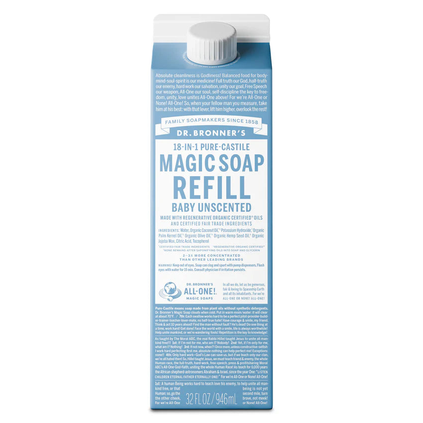 Unscented - Pure-Castile Magic Soap Refill