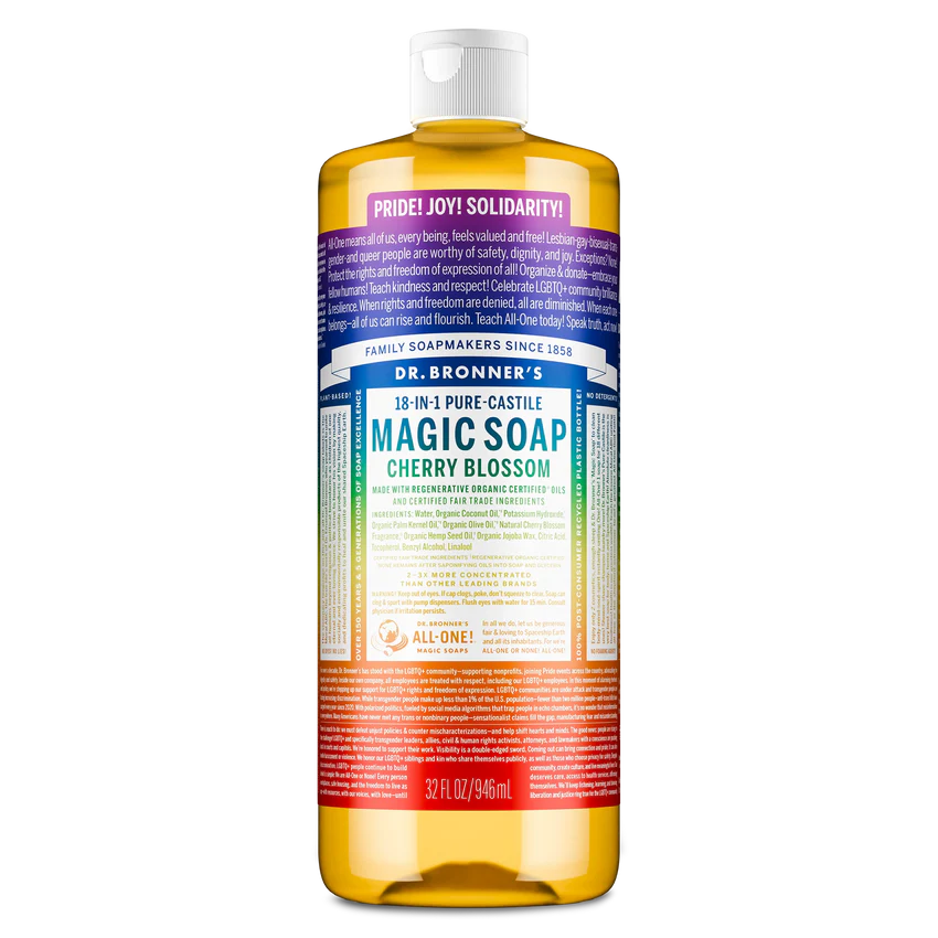 Cherry Blossom Pride Label - Pure-Castile Magic Soap